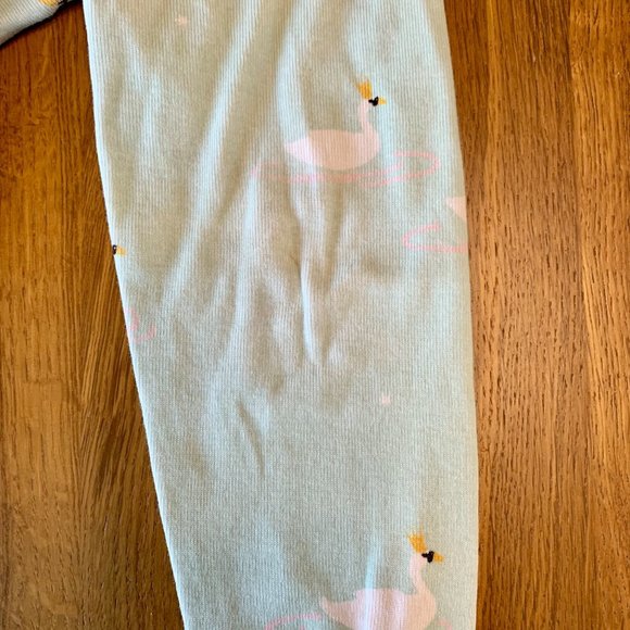HANNA ANDERSSON Girls Pajamas 2 2T 80/85 Swan Cotton Long John PJs Toddler Girl - Picture 9 of 10